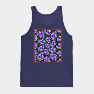 Cute Purple Aster Pattern Tank Top